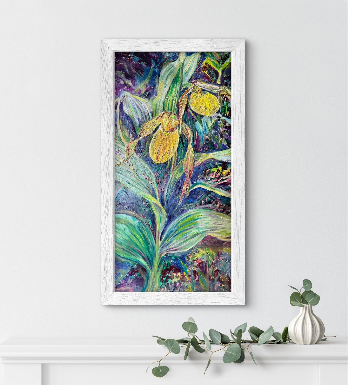 The Hidden Slippers – Lady Slipper Orchids of the Indiana Dunes Giclée Print from Oil Original