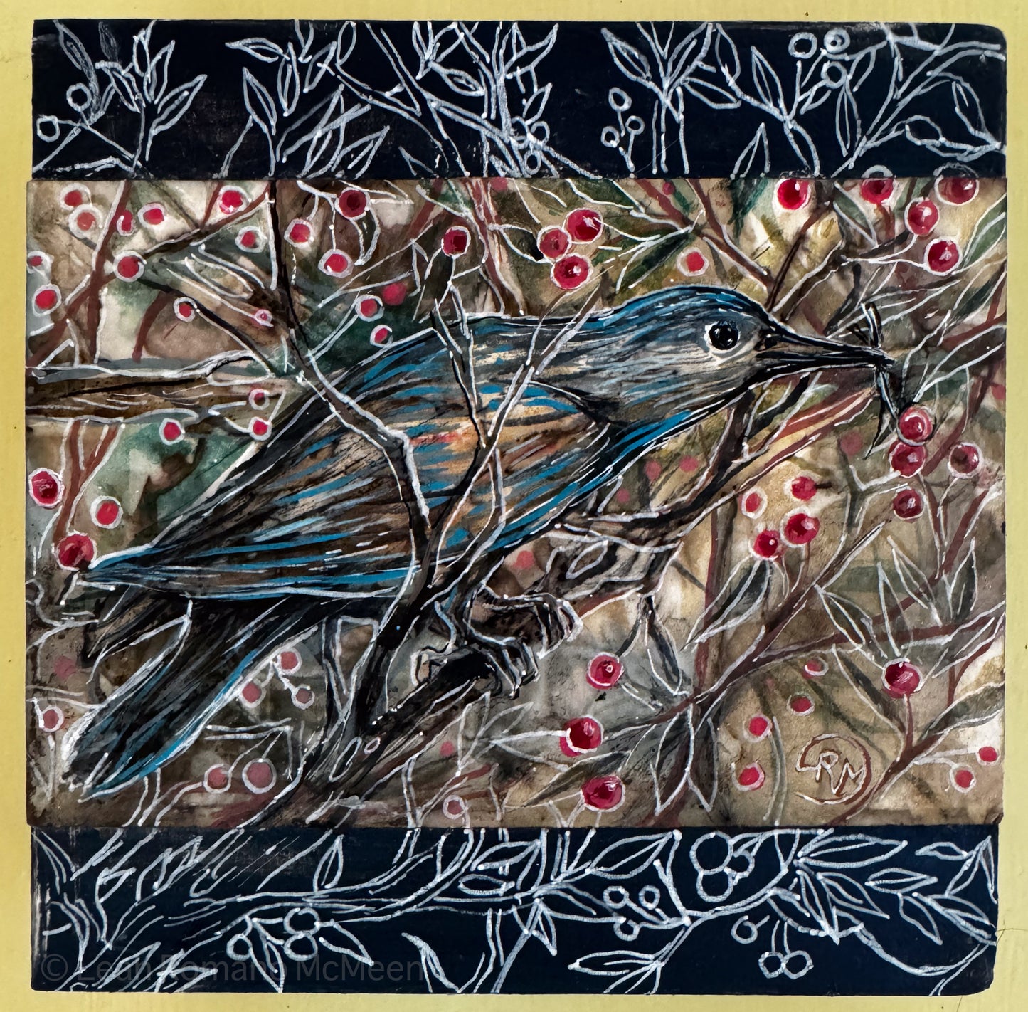 Eco Botanical Bird, Berries & Branches