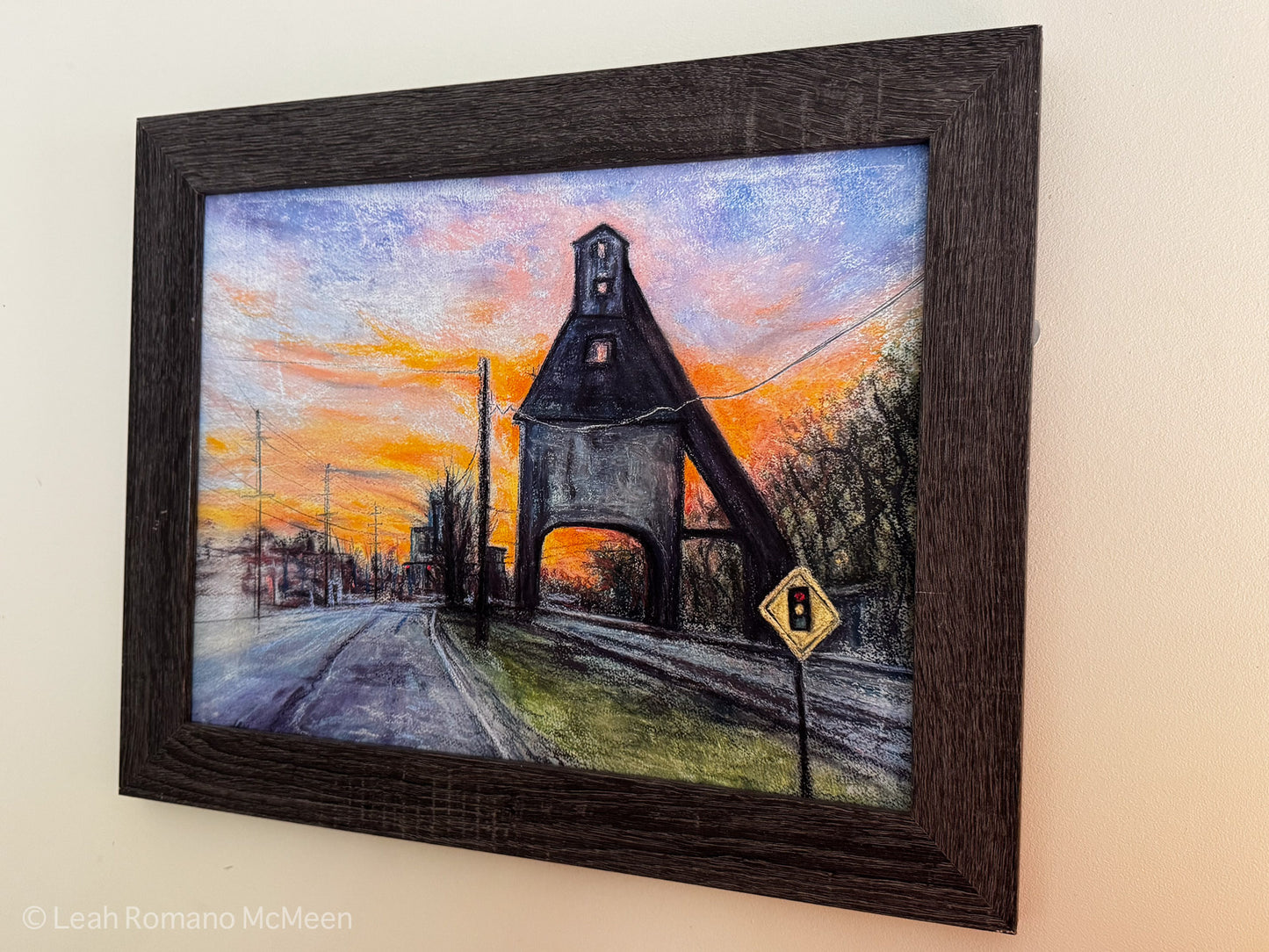 Last Light Of The Coaling Tower Giclée Print Framed With Museum Glass