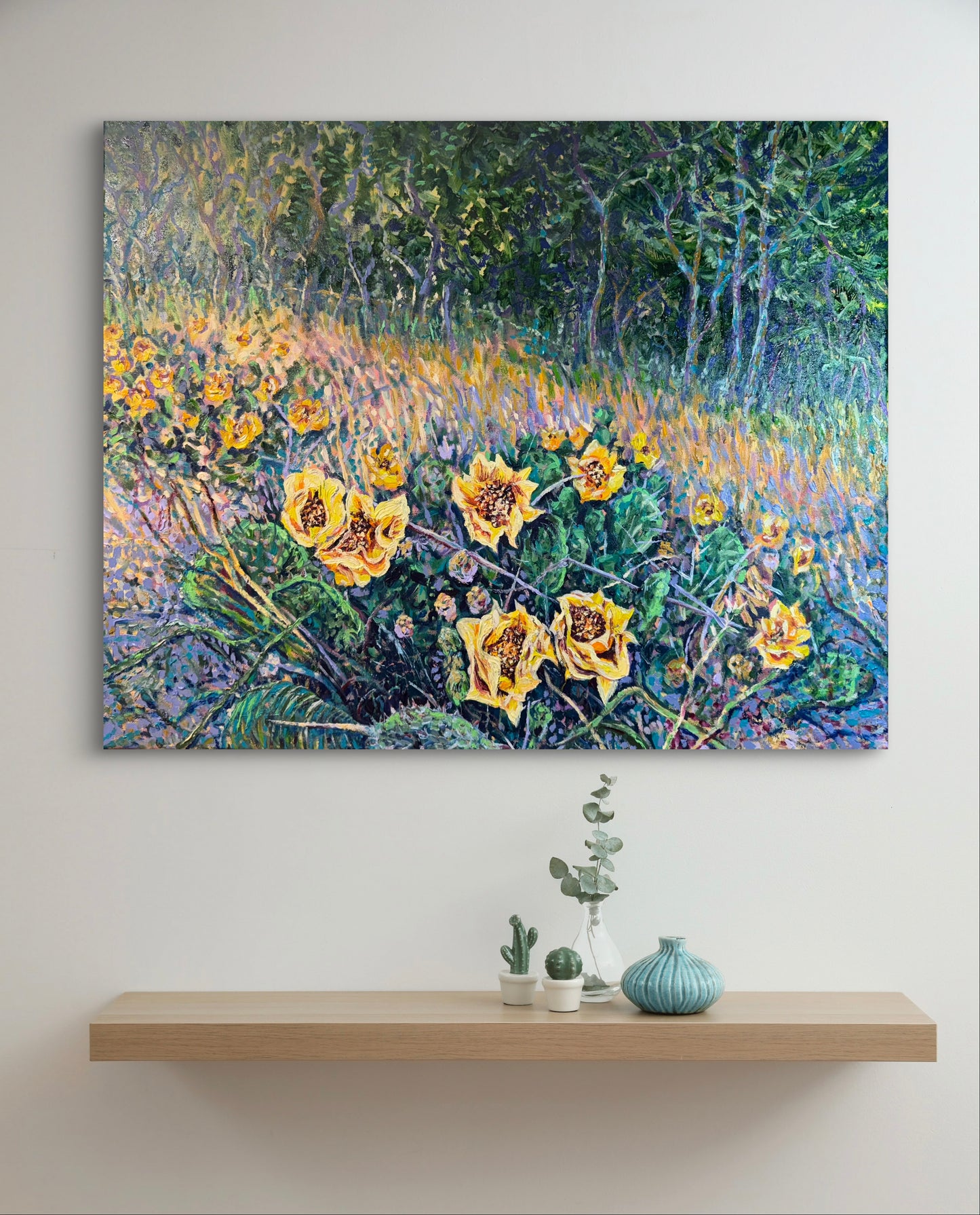 Where The Prickly Pears Bloom – Stretched Canvas Print