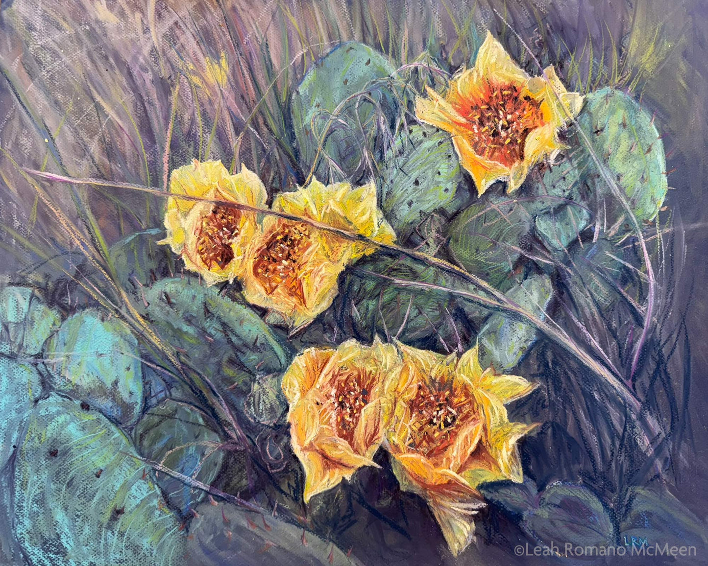 Prickly Pear At Dusk – Soft Pastel