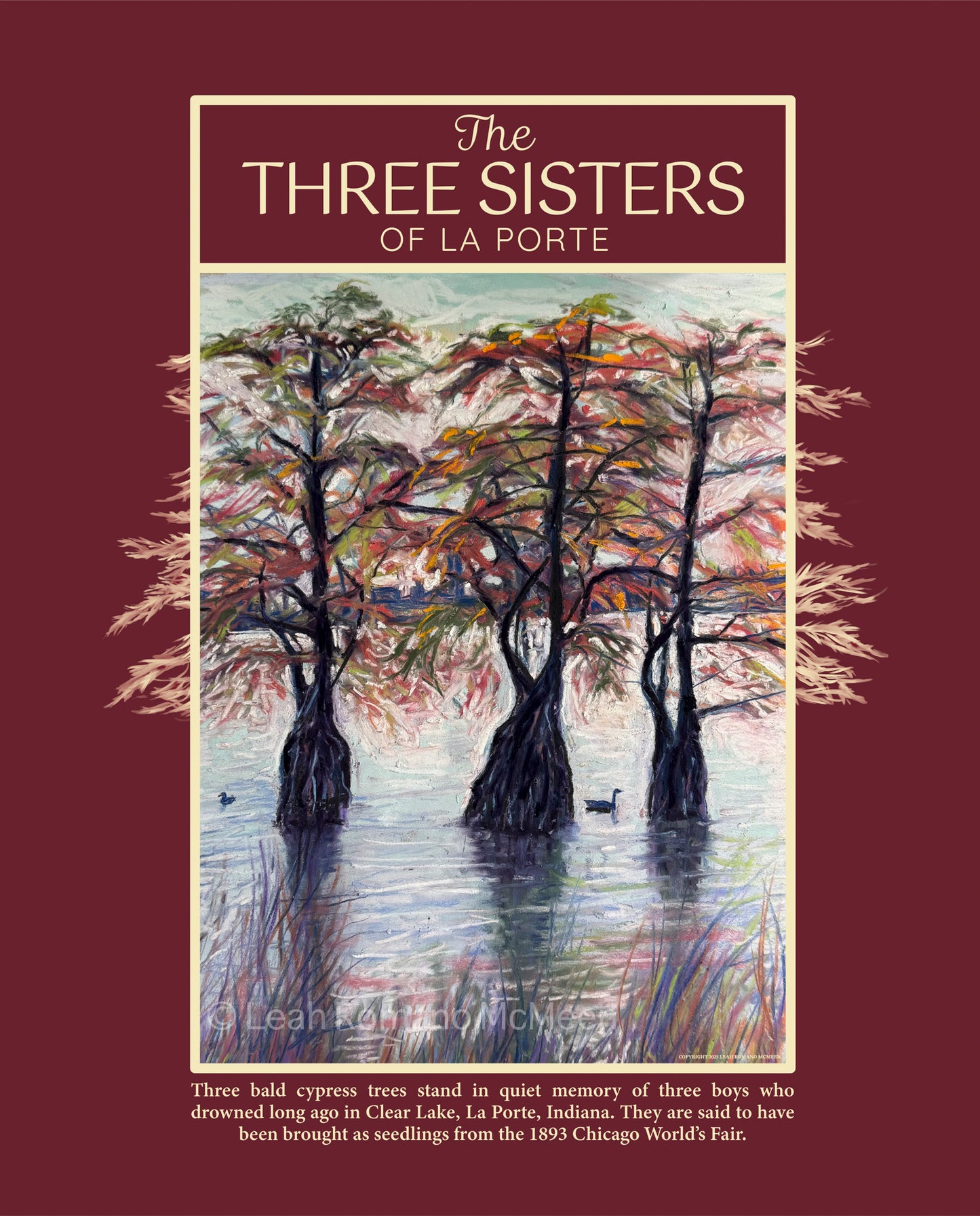 The Three Sisters of La Porte – Vintage Style Poster