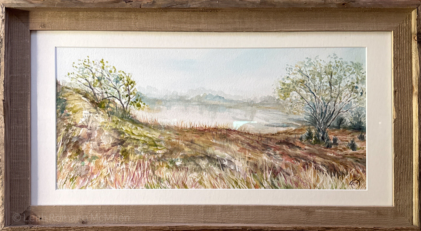 Interdunal Pond At West Beach - Original Watercolor Painting