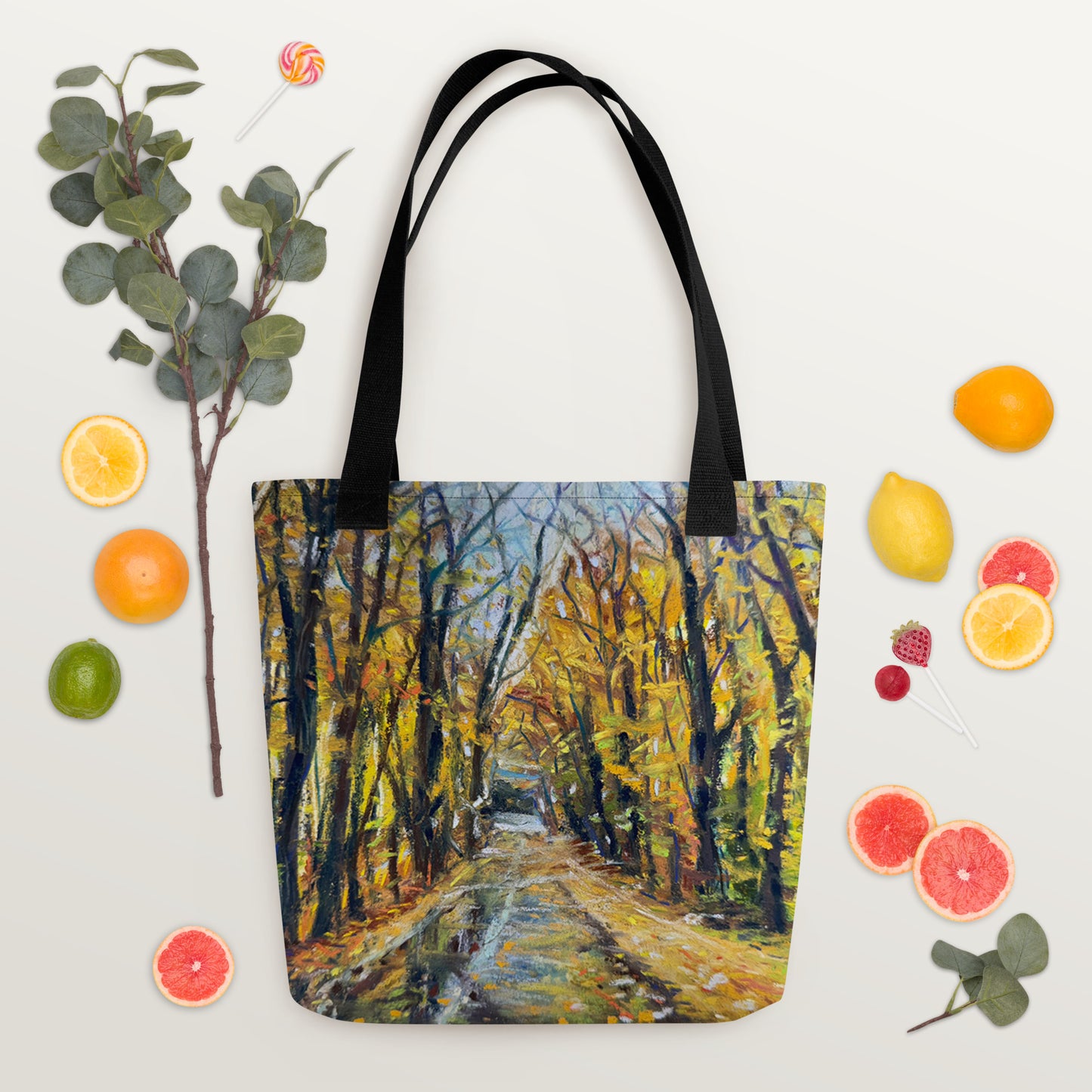 Autumn Glow Trees Soft Pastel Tote Bag