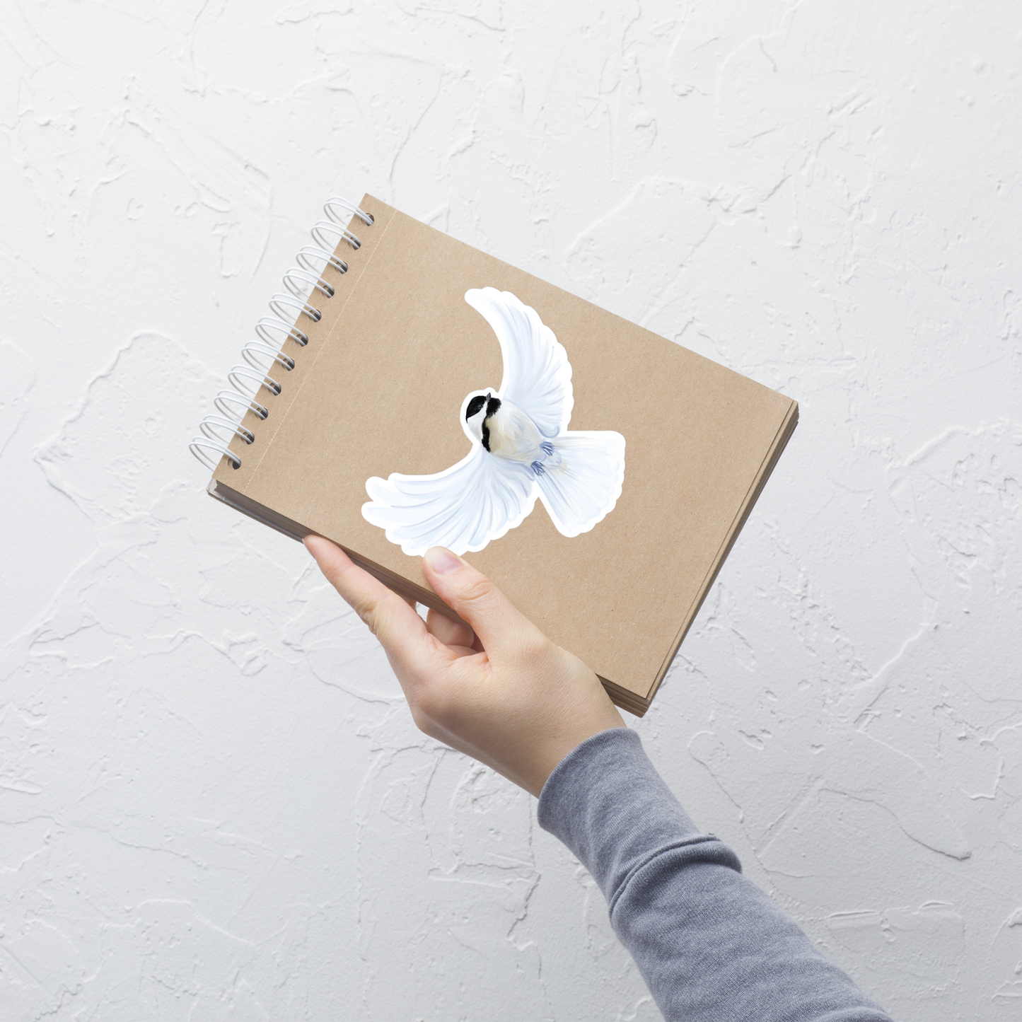 Black-Capped Chickadee – Kiss-Cut Vinyl Sticker – Songbird Illustration