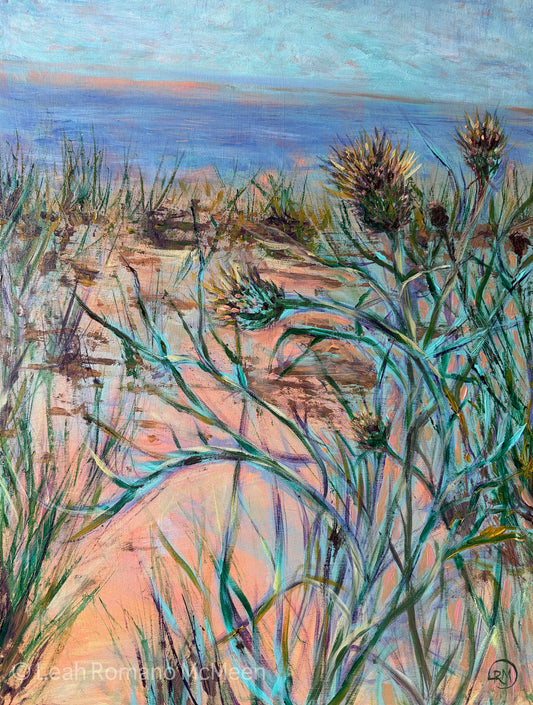 Pitcher's Thistle In The Dunes – Giclée Print from Oil Original