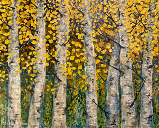 Aspen Guild of Trees – Giclée Paper or Stretched Canvas Print from Oil Original