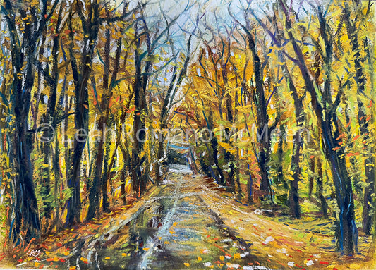 Autumn Glow After The Rain - Soft Pastel Giclee Print