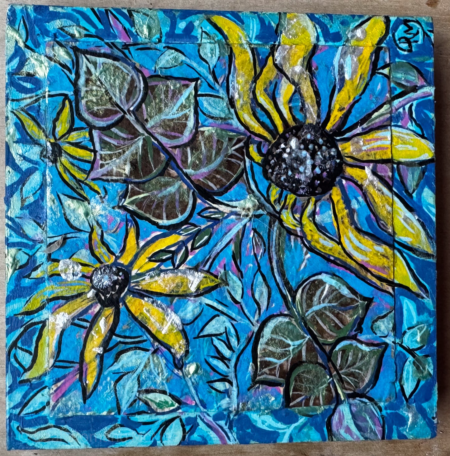 Eco Botanical Flowers Blue