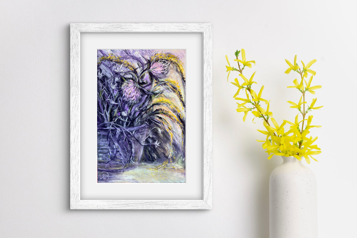 Glimmer Of Goldenrod And Clover Soft Pastel Giclée Print