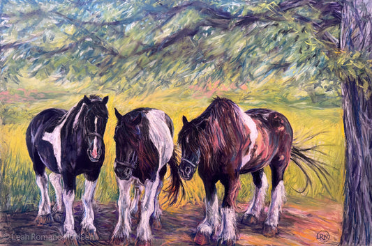 Gypsy Vanner Trio Horse Painting