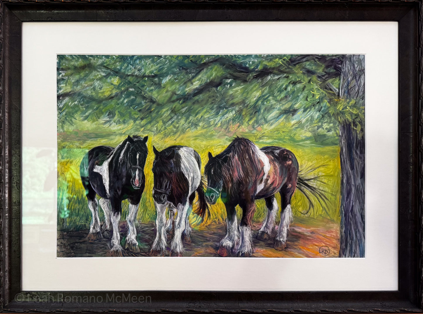 Gypsy Vanner Trio Horses Soft Pastel Original