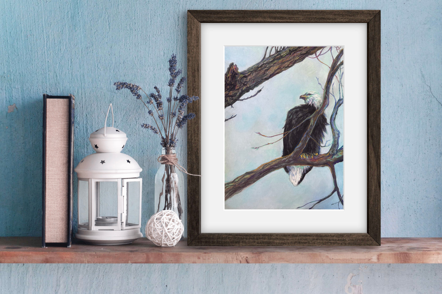 Keeping Watch – Bald Eagle Soft Pastel Giclée Bird Print