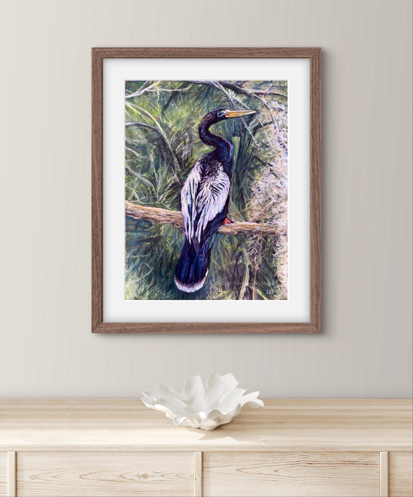 The Luminous Anhinga Bird Giclée Print From Pastel Original