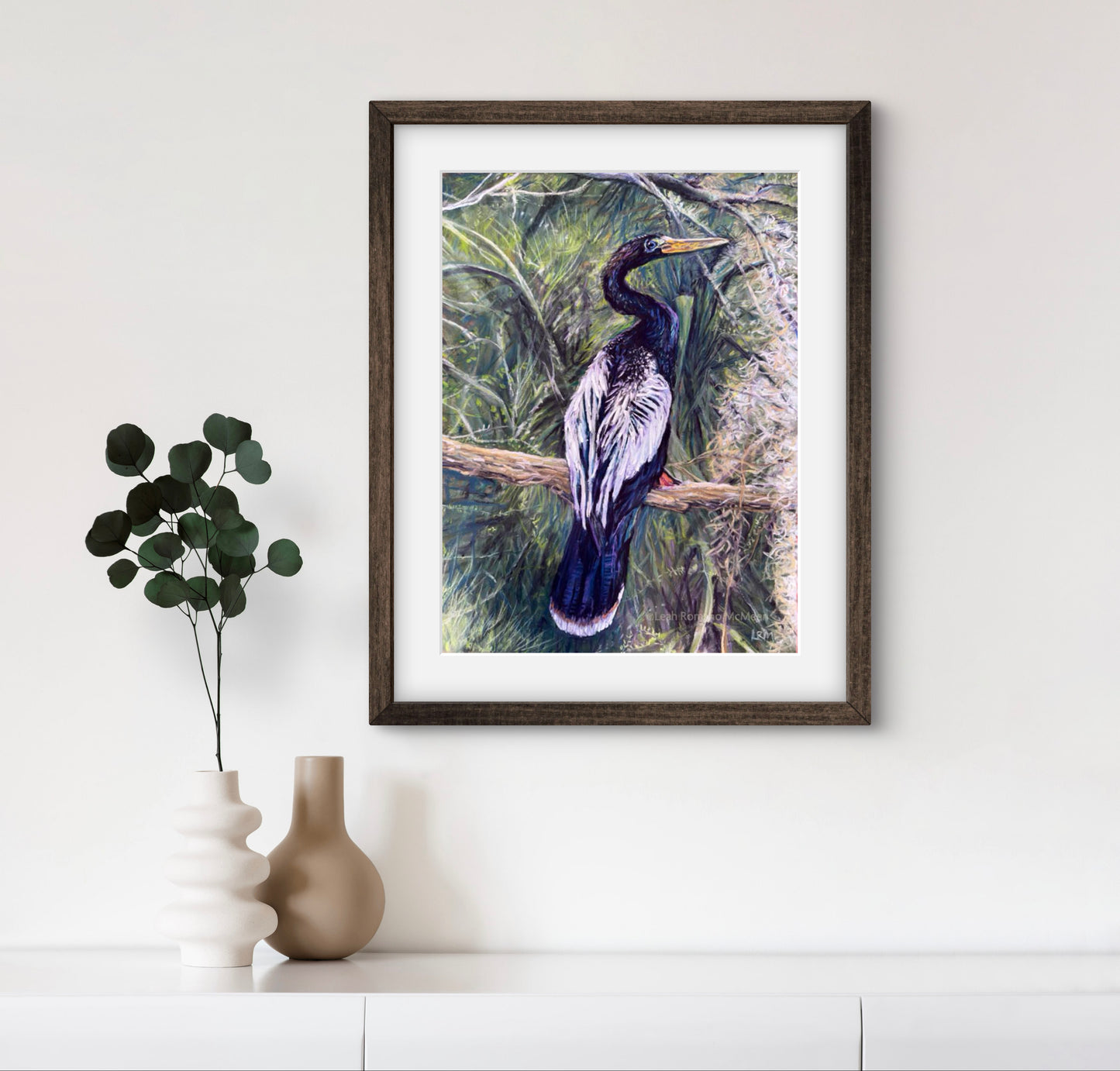 The Luminous Anhinga Bird Giclée Print From Pastel Original