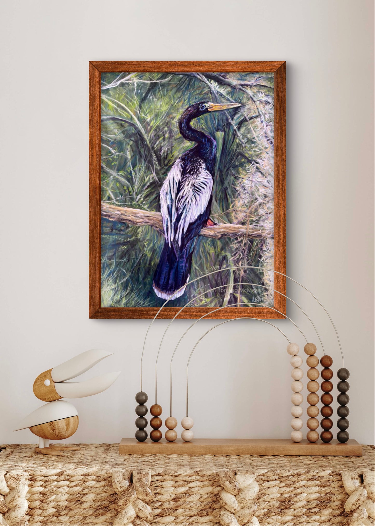 The Luminous Anhinga Bird Giclée Print From Pastel Original