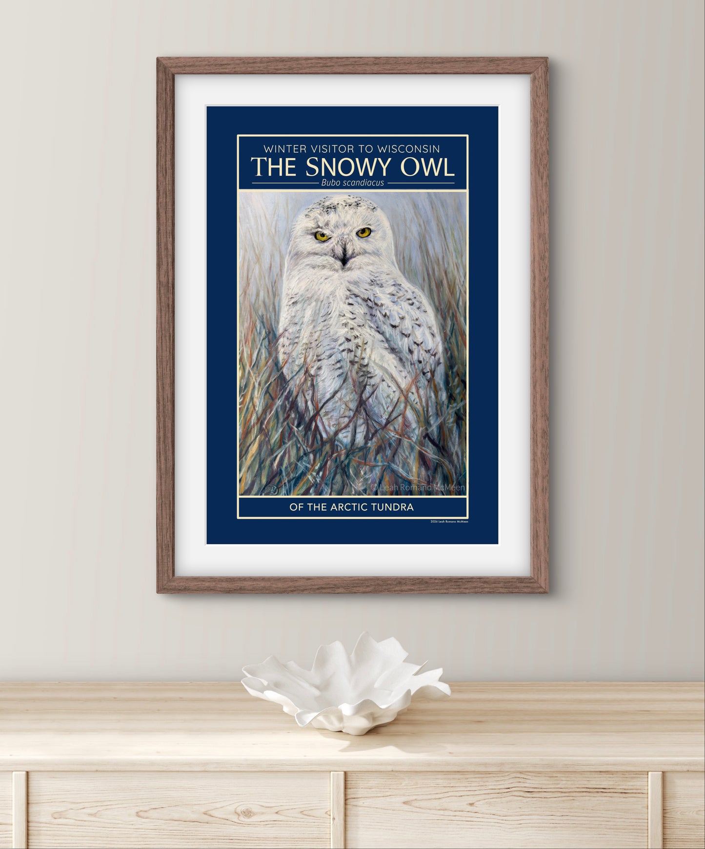 Snowy Owl WPA Poster — Winter Visitor to Wisconsin | Arctic Tundra Wildlife Art Print