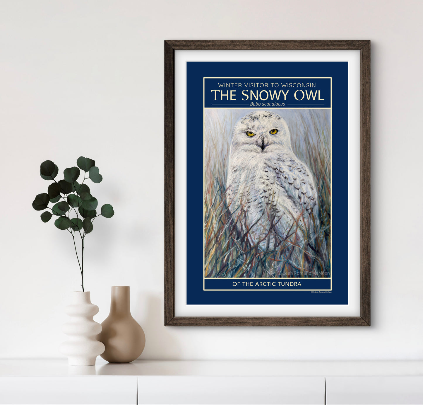 Snowy Owl WPA Poster — Winter Visitor to Wisconsin | Arctic Tundra Wildlife Art Print
