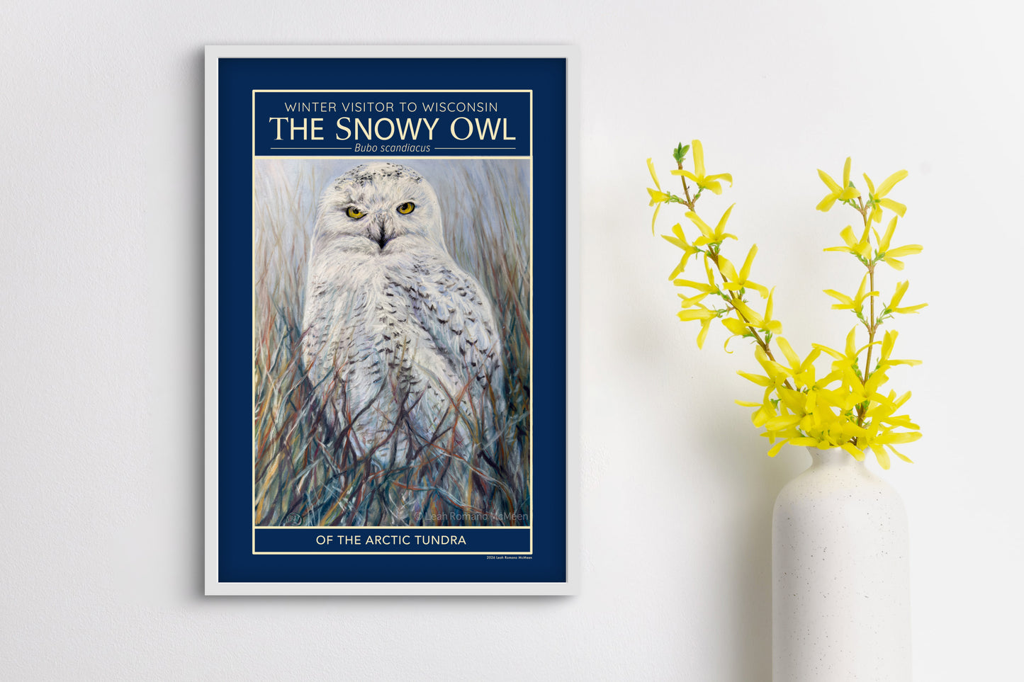 Snowy Owl WPA Poster — Winter Visitor to Wisconsin | Arctic Tundra Wildlife Art Print