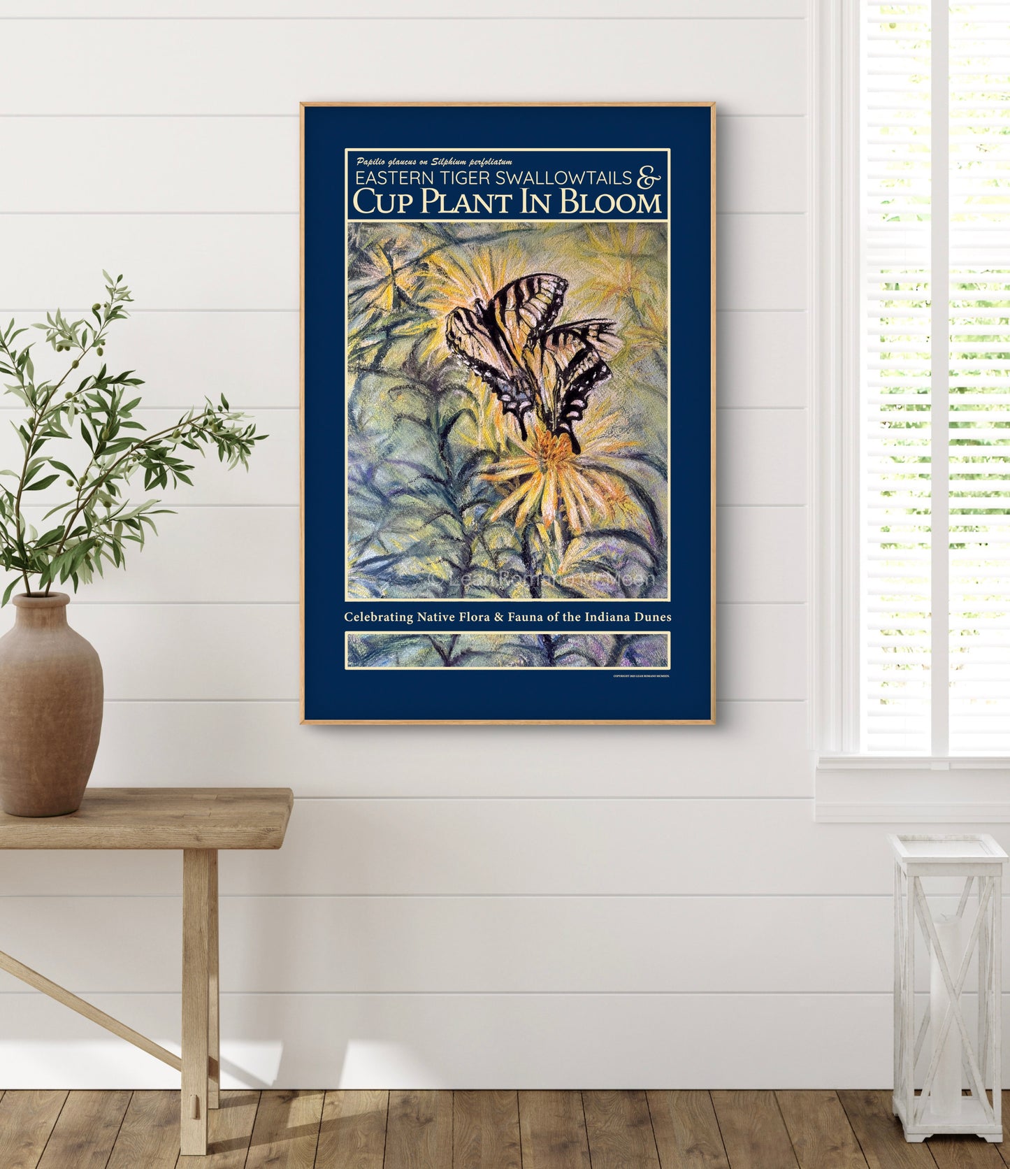 Swallowtails and Cup Plant in Bloom – Indiana Dunes Poster Print