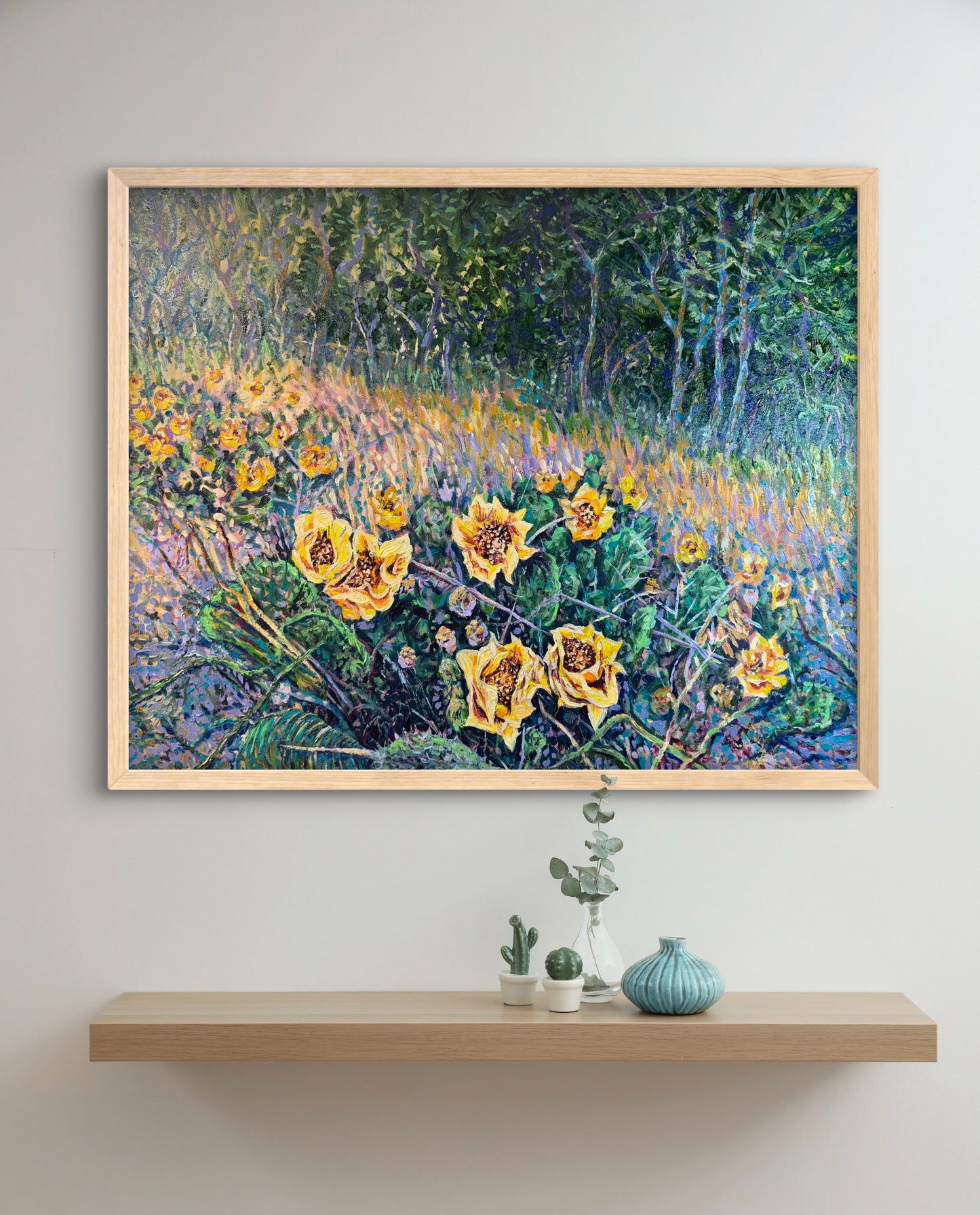 Where The Prickly Pears Bloom – Stretched Canvas Print
