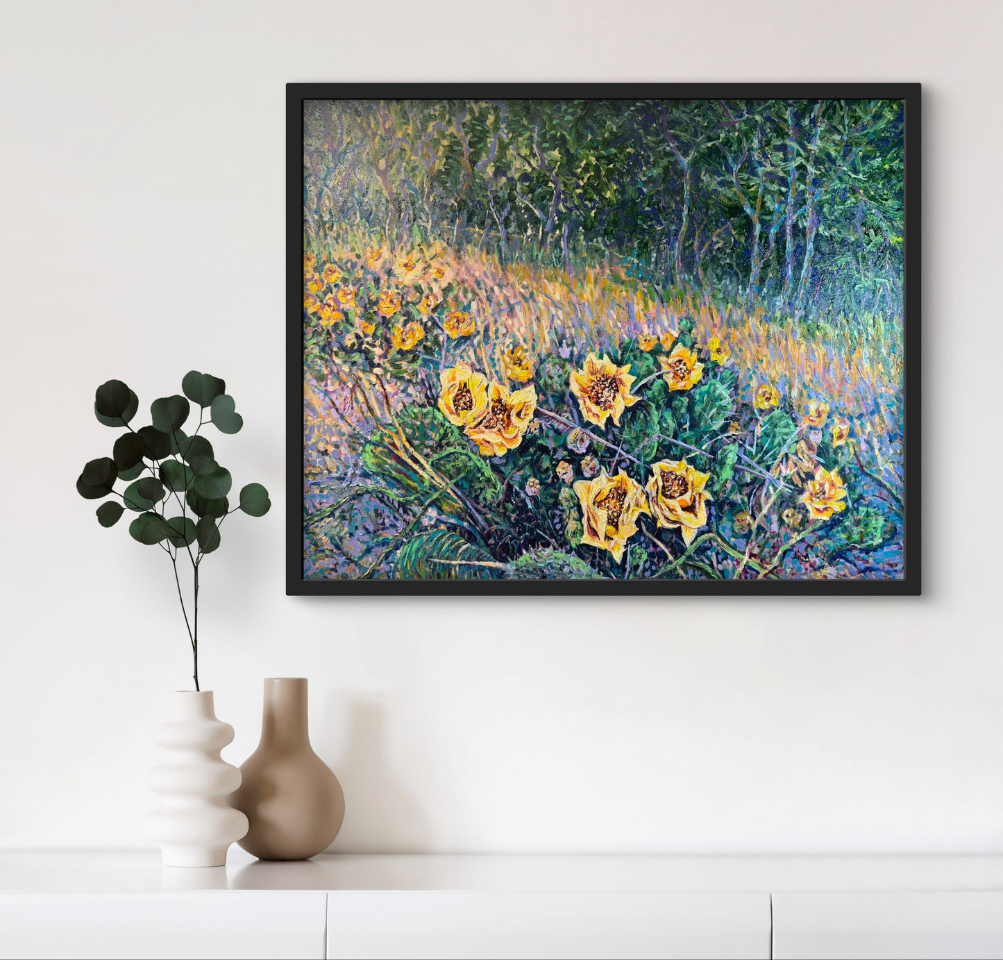 Where The Prickly Pears Bloom – Giclée Paper or Stretched Canvas Print from Oil Original