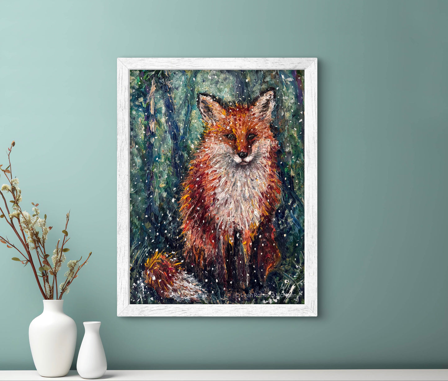 The Snow Watcher Fox – Giclée Print from Oil Original