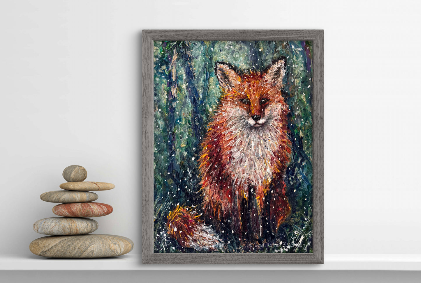 The Snow Watcher Fox – Giclée Print from Oil Original