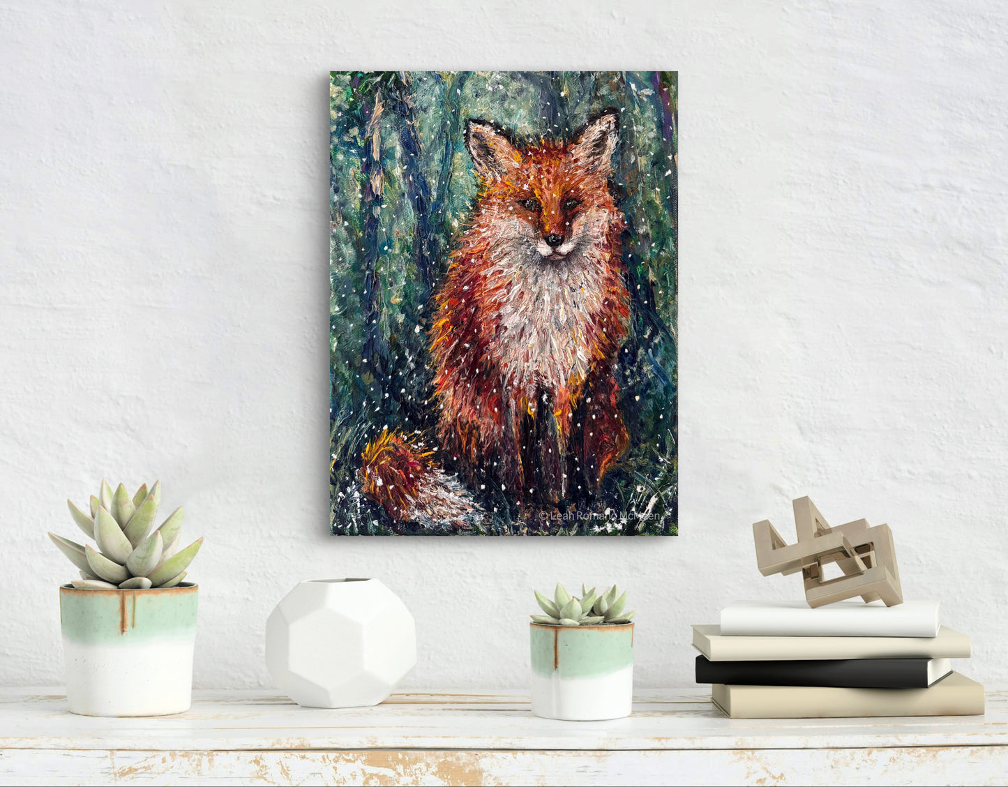 The Snow Watcher Fox – Giclée Print from Oil Original