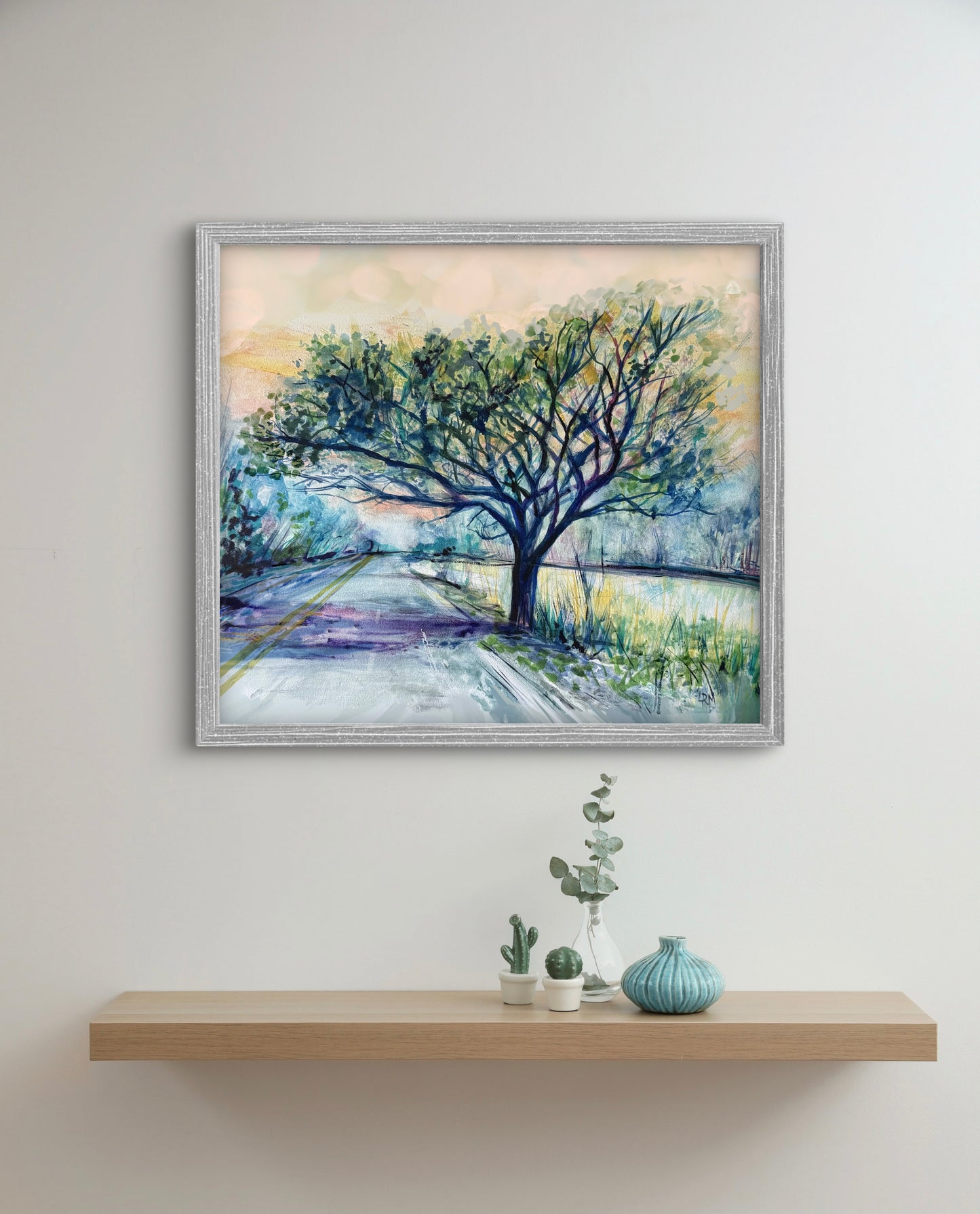 The Tree On Rte. 20 Watercolor in Furnessville Indiana Giclée Print