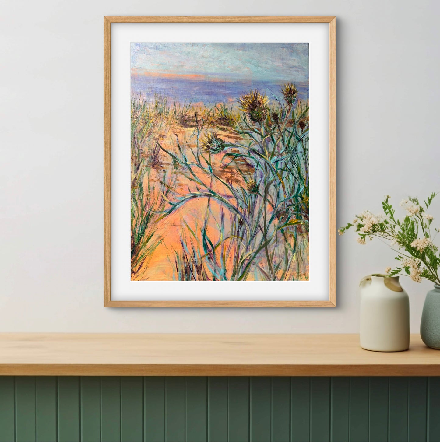 Pitcher's Thistle In The Dunes – Giclée Print from Oil Original