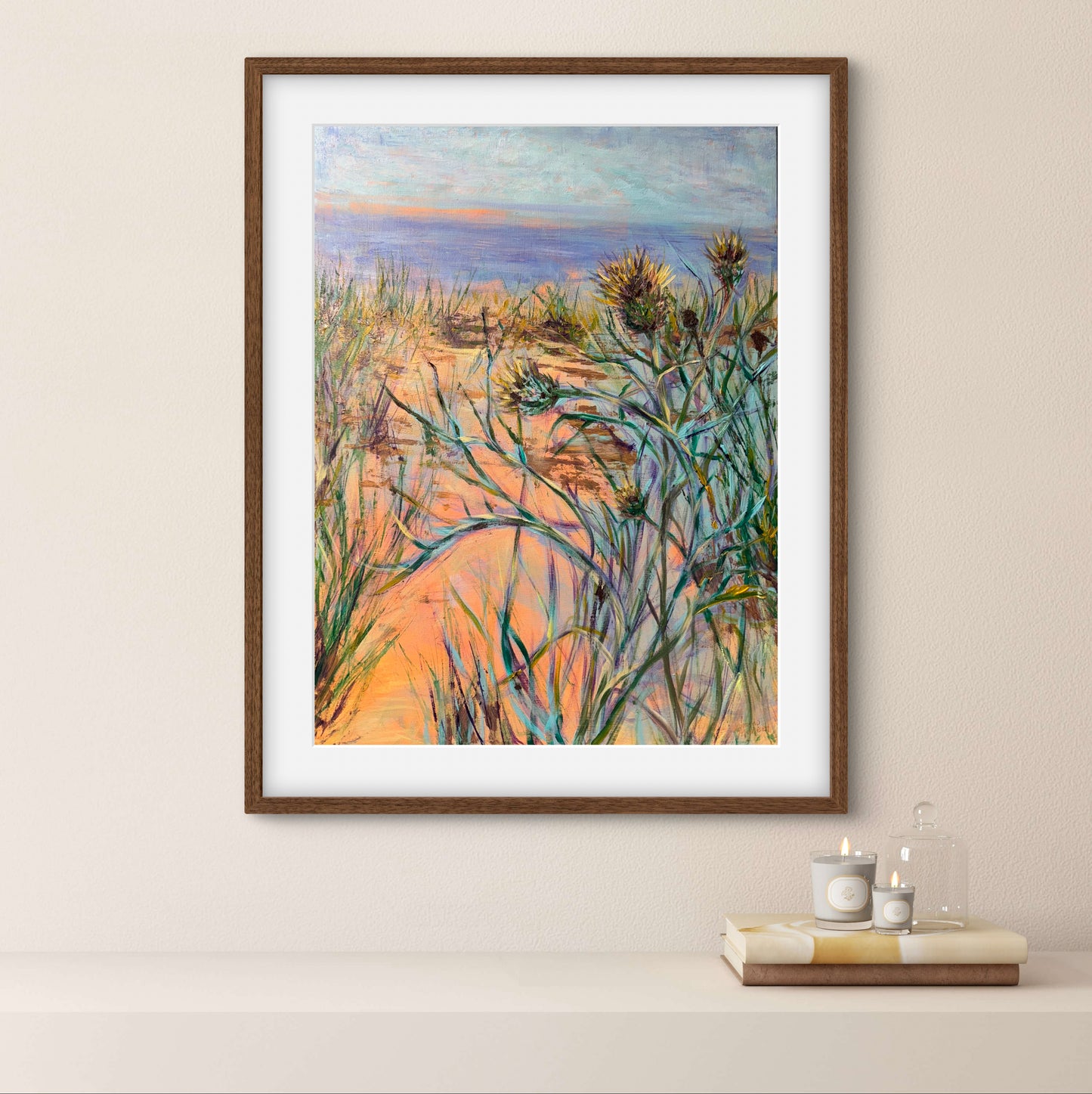 Pitcher's Thistle In The Dunes – Giclée Print from Oil Original