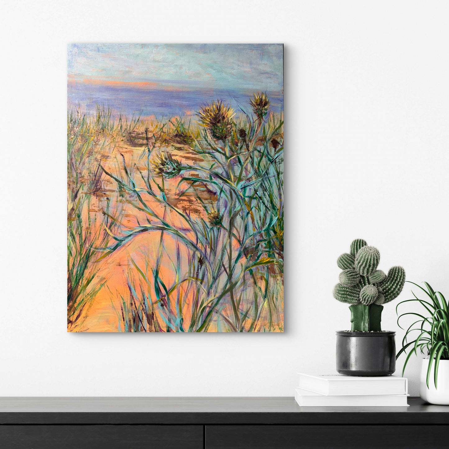 Pitcher's Thistle In The Dunes – Giclée Print from Oil Original