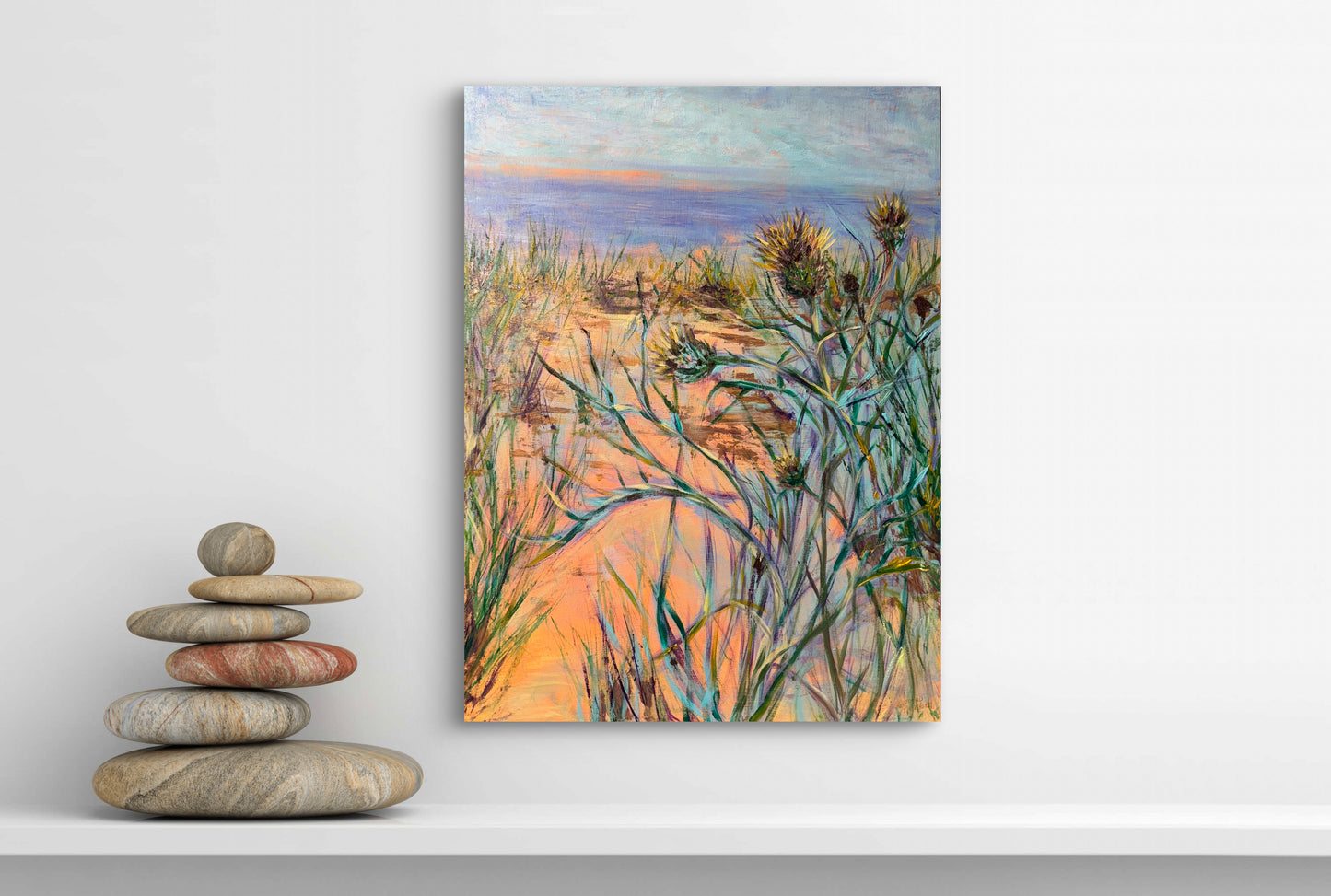 Pitcher's Thistle In The Dunes – Giclée Print from Oil Original