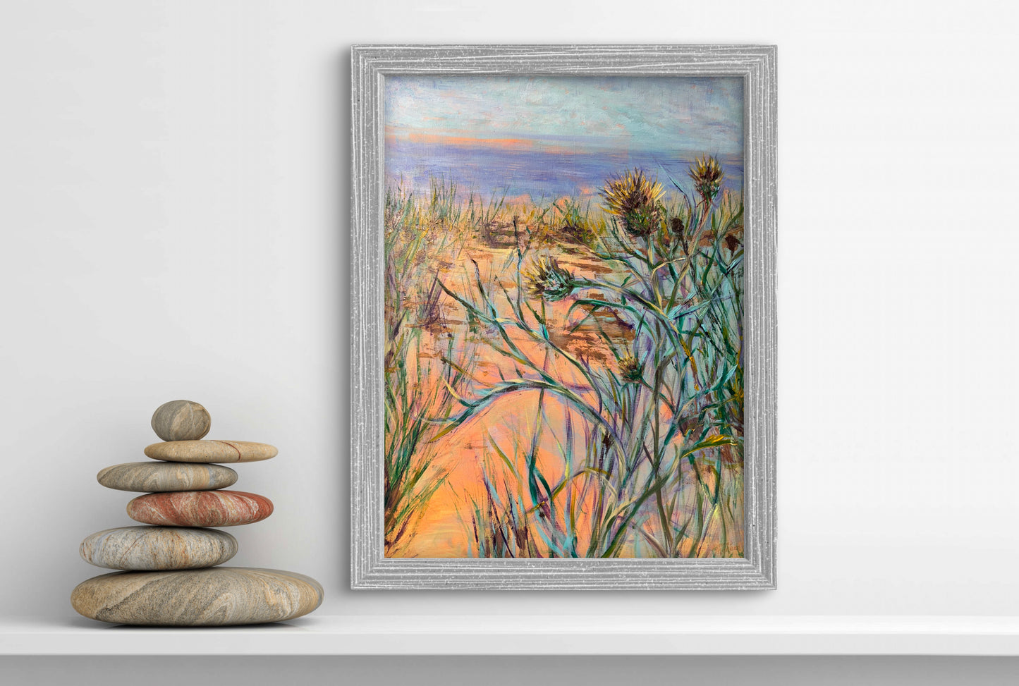 Pitcher's Thistle In The Dunes – Giclée Print from Oil Original
