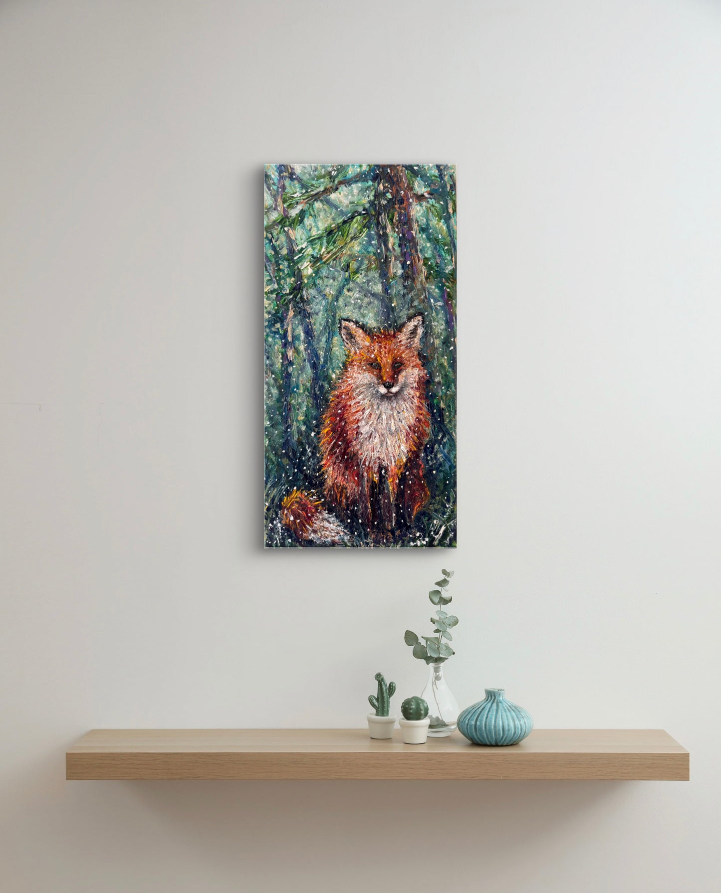 The Snow Watcher Fox – Giclée Print from Oil Original