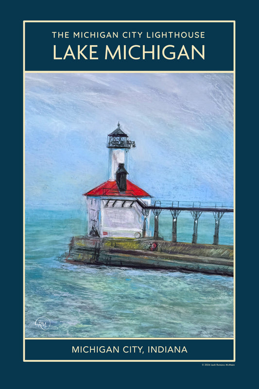 Michigan City Indiana Lighthouse • Lake Michigan • Poster & Print