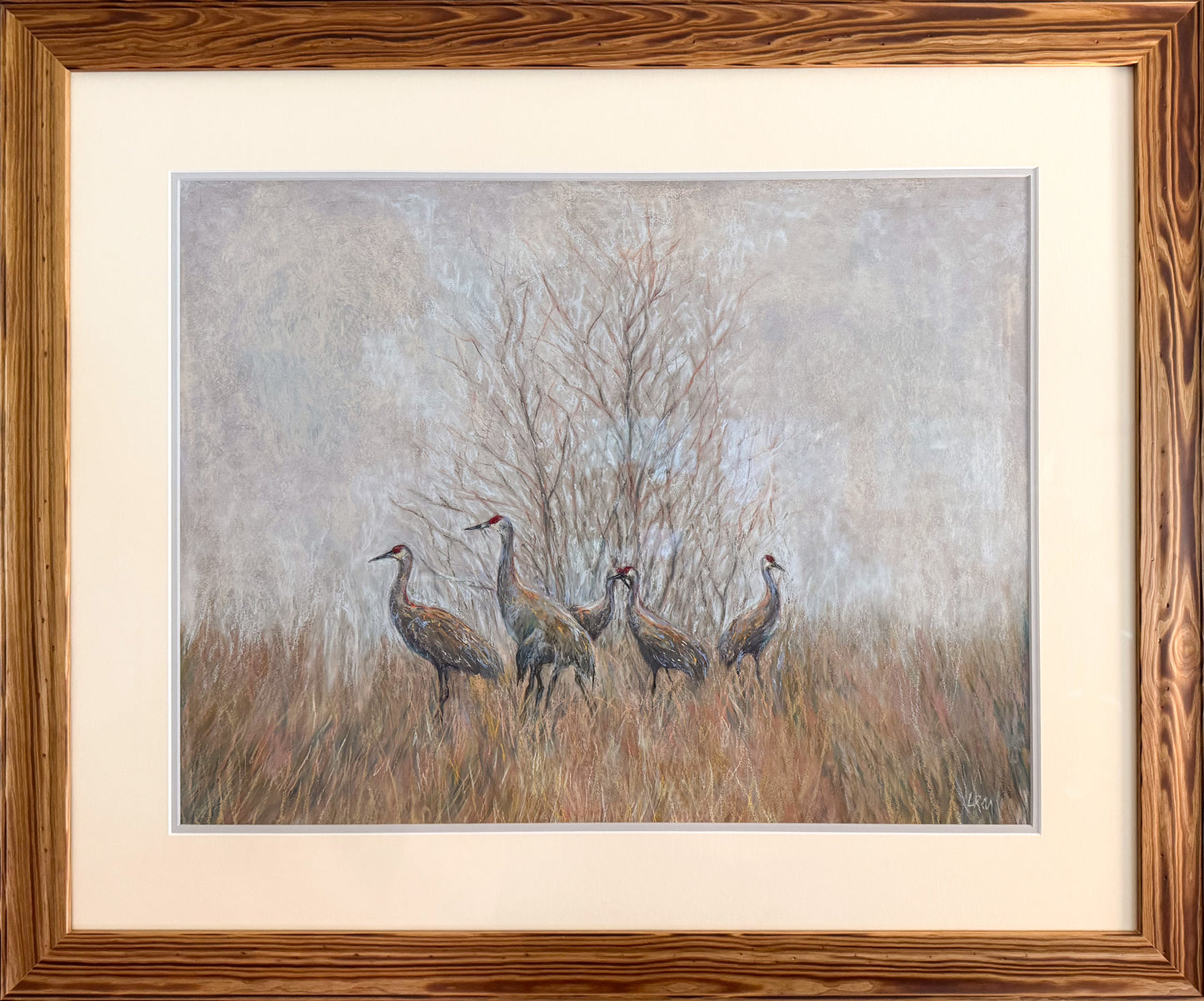 Mourning In The Fog - Oil Pastel Painting