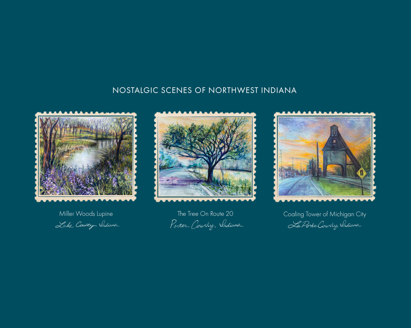 Nostalgic Scenes of Northwest Indiana - Art Print Poster Print