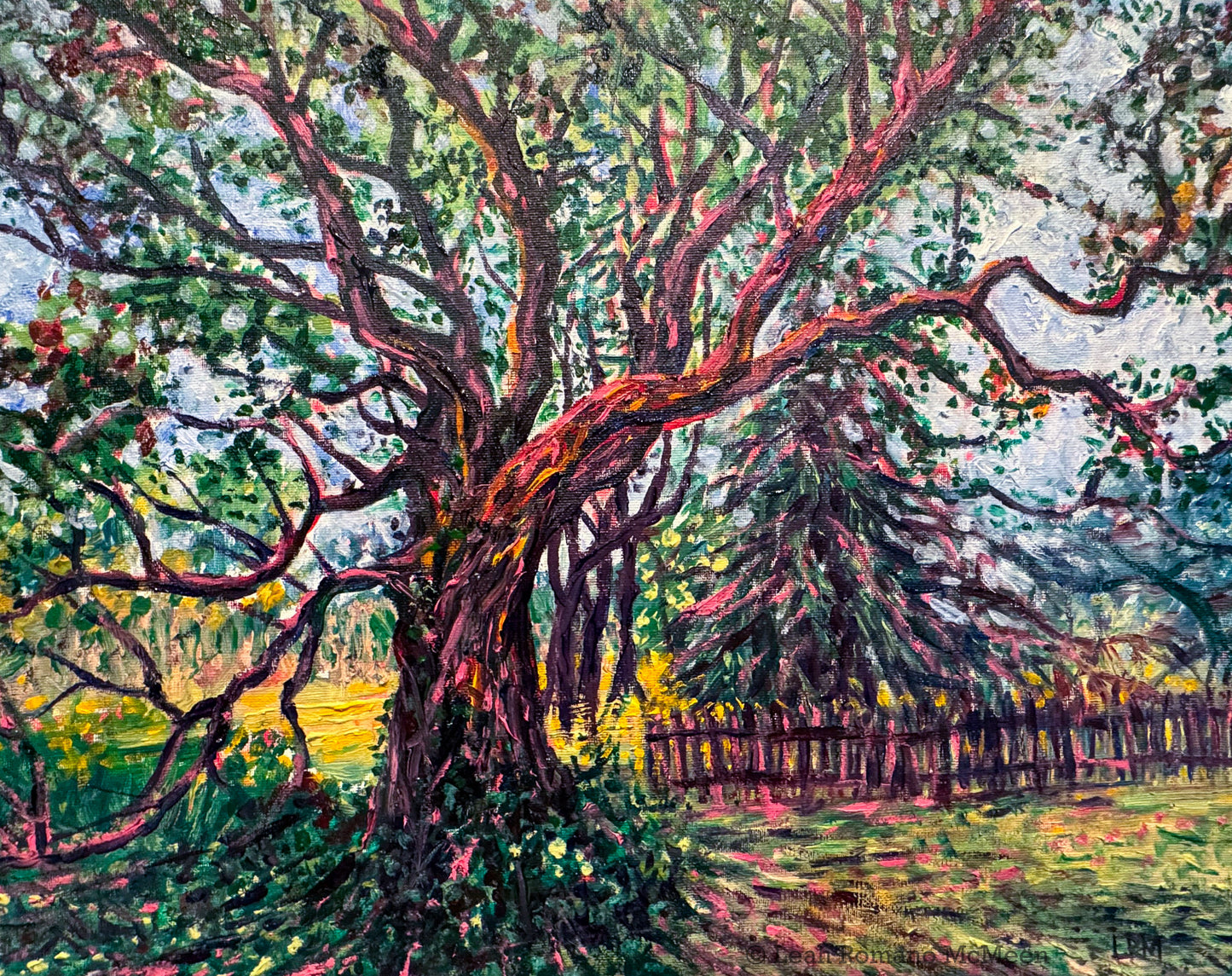 Red Oak Reaching - Oil Painting Original