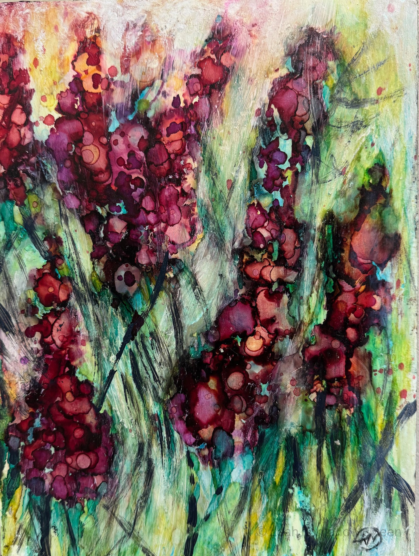Sumac Alcohol Ink Painting