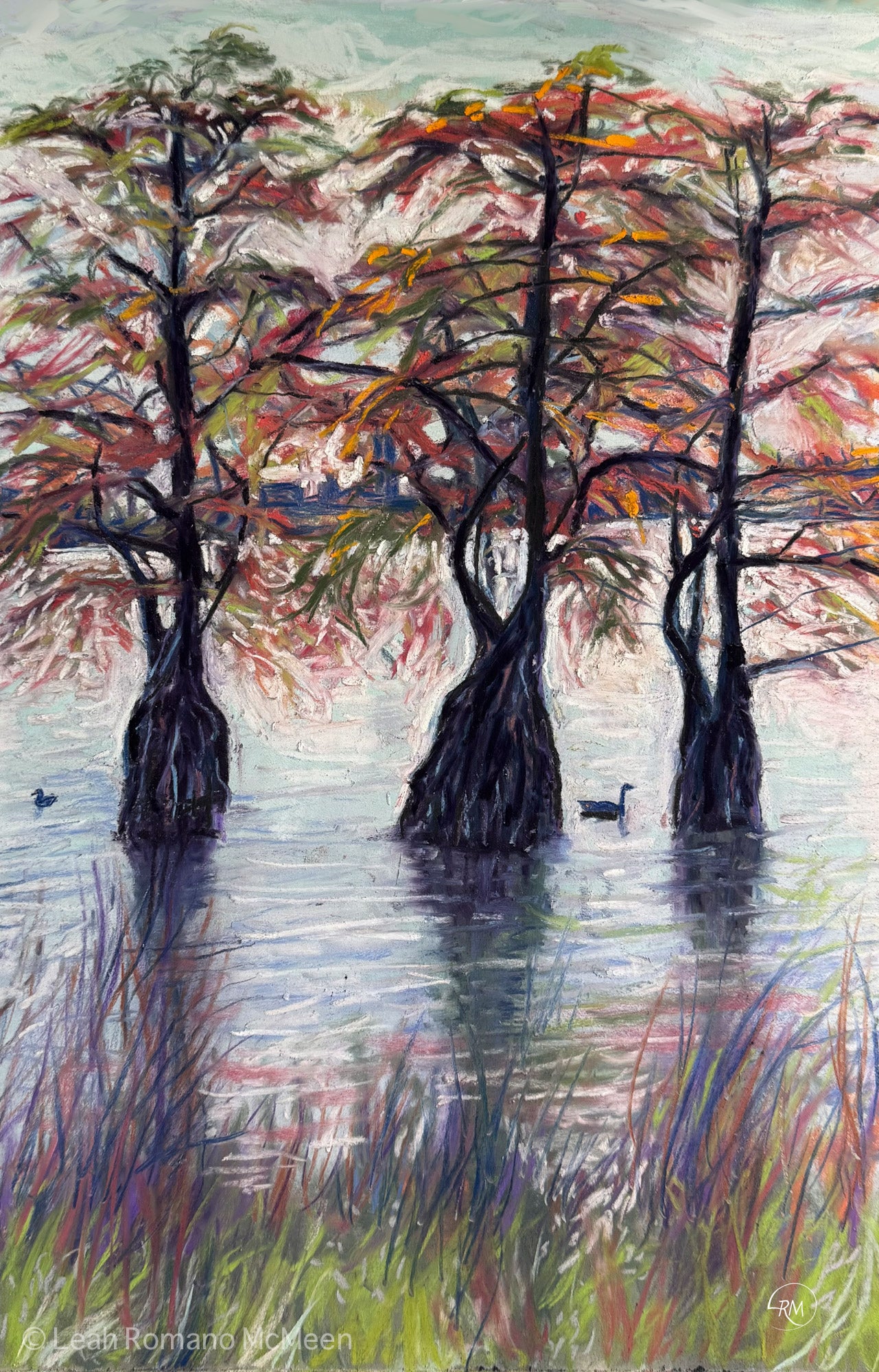 Three Sisters Trees La Porte Painting