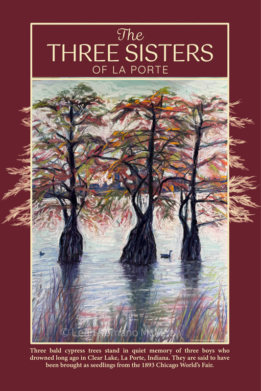 The Three Sisters of La Porte – Vintage Style Poster