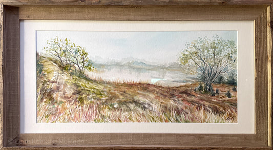 Interdunal Pond At West Beach - Original Watercolor Painting