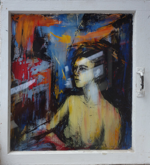 "Her" Reverse Window Painting