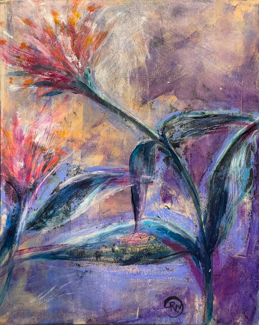 Zinnia Soul • Giclée Print of Painted Monotype