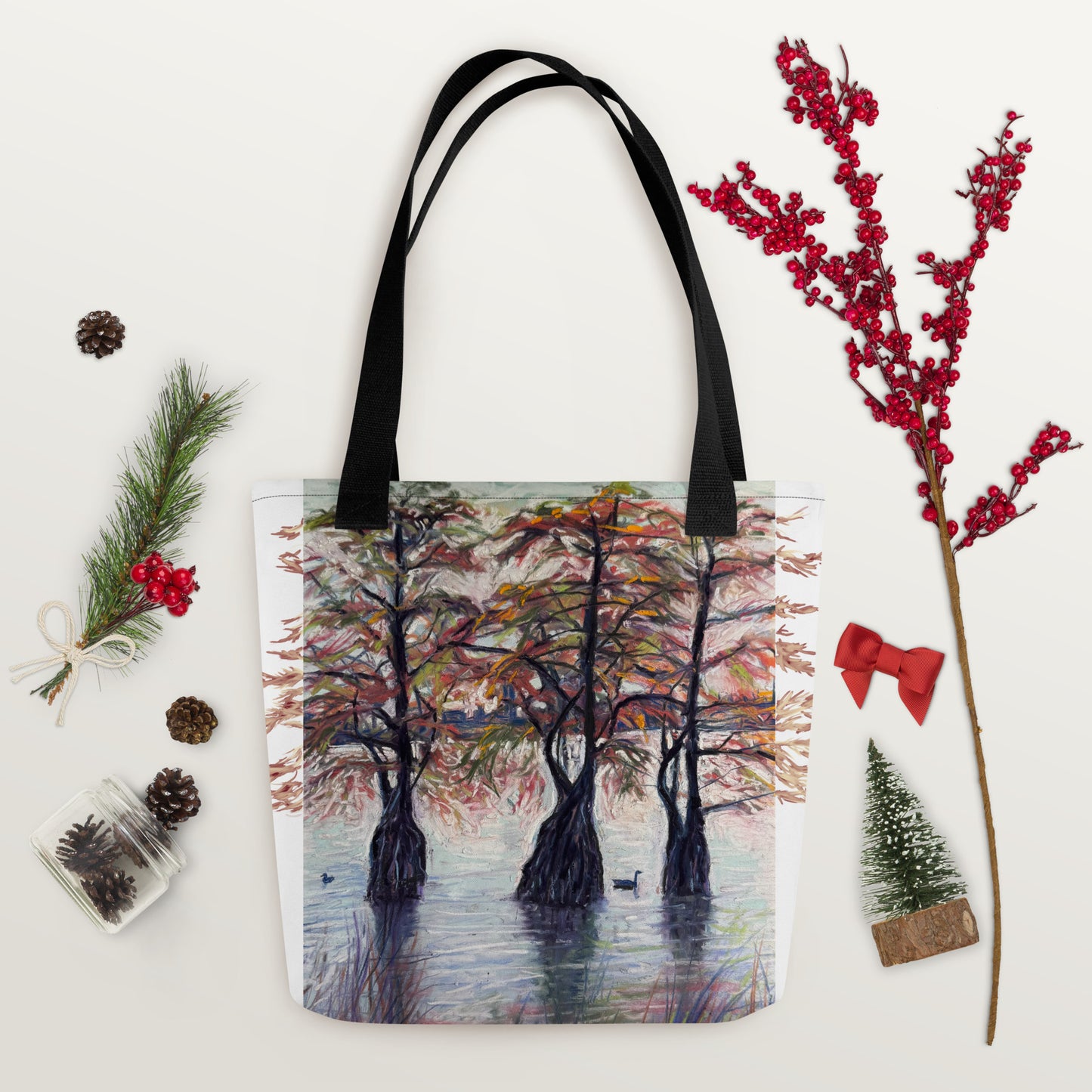 Three Sisters of La Porte Trees Tote Bag
