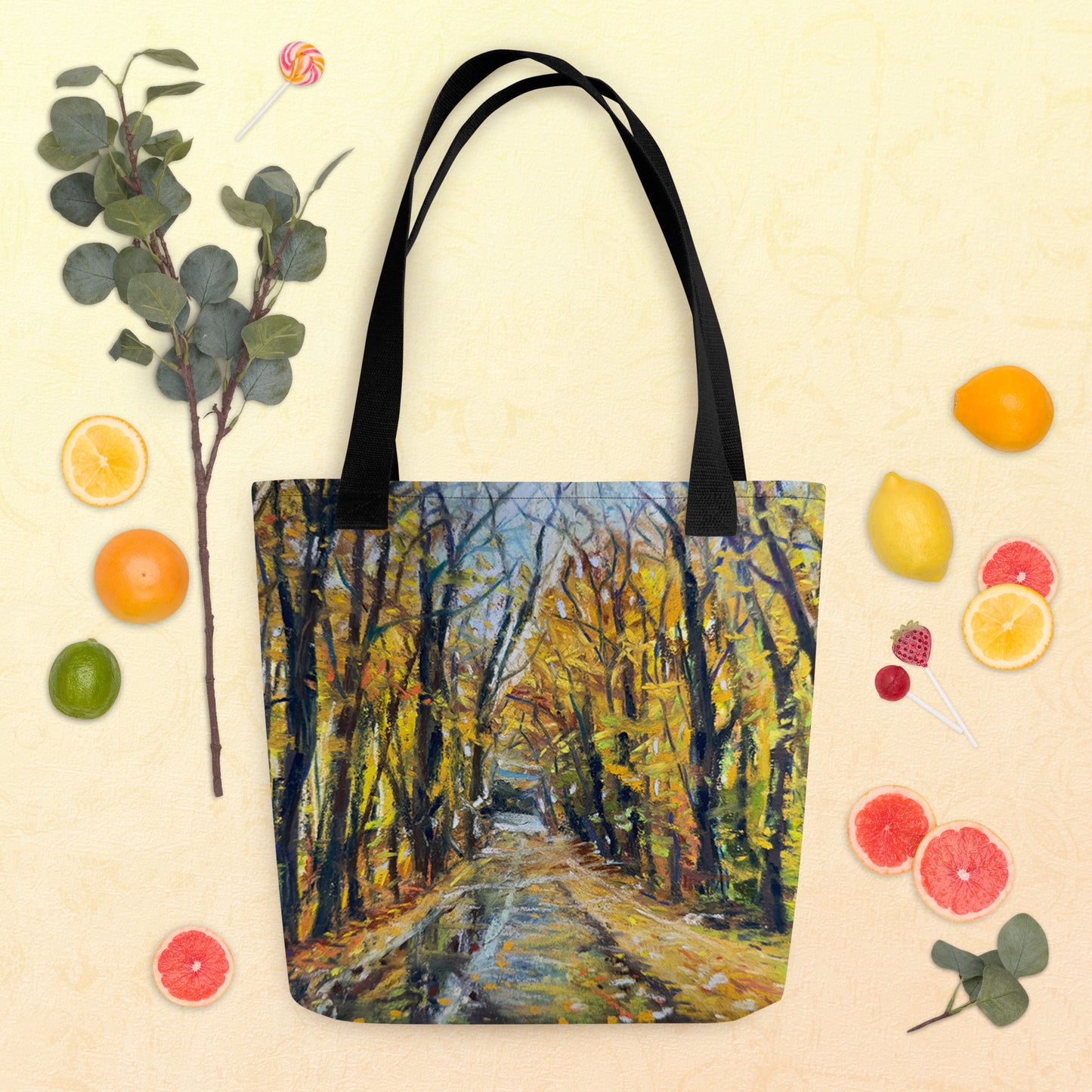 Autumn Glow Trees Soft Pastel Tote Bag