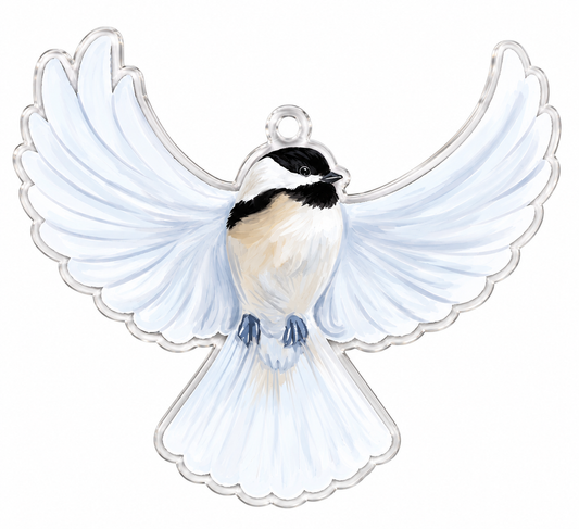 Black Capped Chickadee Acrylic Ornament