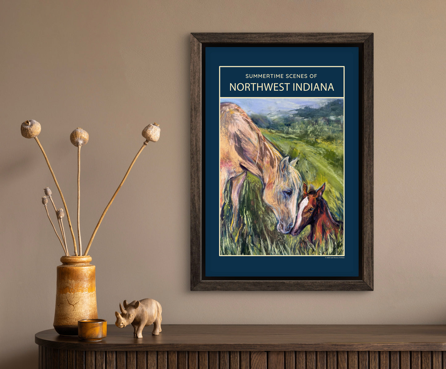 Summertime Scenes of Northwest Indiana – Horse Art Poster & Print